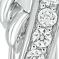 1/4 ct. t.w. Diamond Twist Hoop Earring in sterling Silver