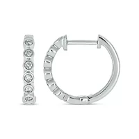 1/4 ct. t.w. Diamond Hoop Earring in sterling Silver