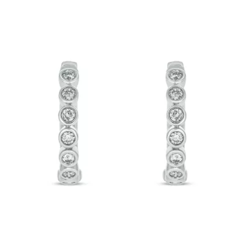 1/4 ct. t.w. Diamond Hoop Earring in sterling Silver