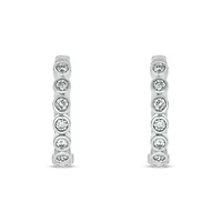 1/4 ct. t.w. Diamond Hoop Earring in sterling Silver