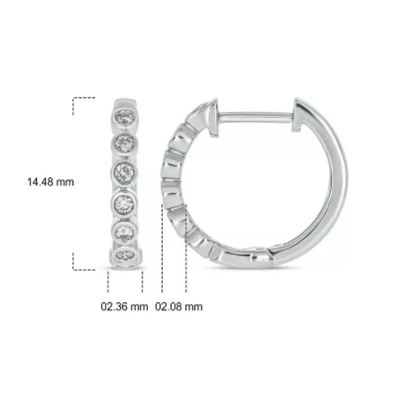 1/4 ct. t.w. Diamond Hoop Earring in sterling Silver