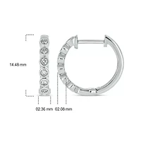 1/4 ct. t.w. Diamond Hoop Earring in sterling Silver