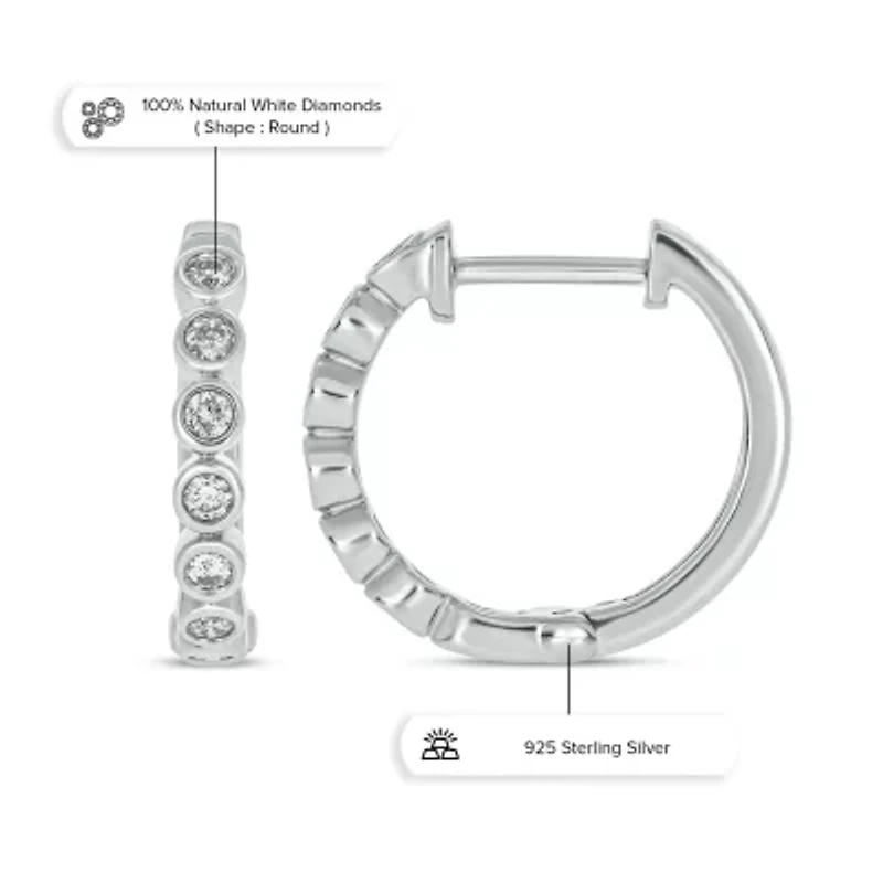 1/4 ct. t.w. Diamond Hoop Earring in sterling Silver
