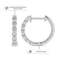 1/4 ct. t.w. Diamond Hoop Earring in sterling Silver