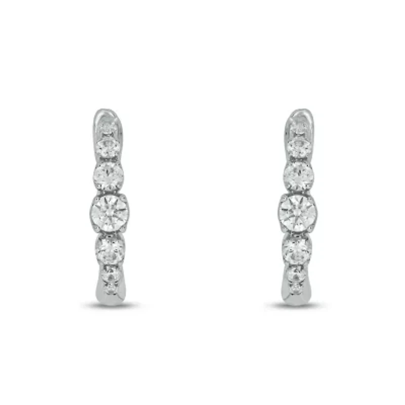 1/4 ct. t.w. Diamond Hoop Earring in sterling Silver
