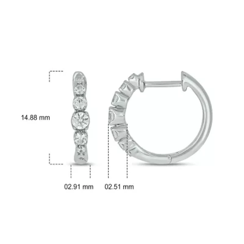 1/4 ct. t.w. Diamond Hoop Earring in sterling Silver