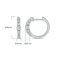 1/4 ct. t.w. Diamond Hoop Earring in sterling Silver