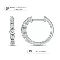 1/4 ct. t.w. Diamond Hoop Earring in sterling Silver