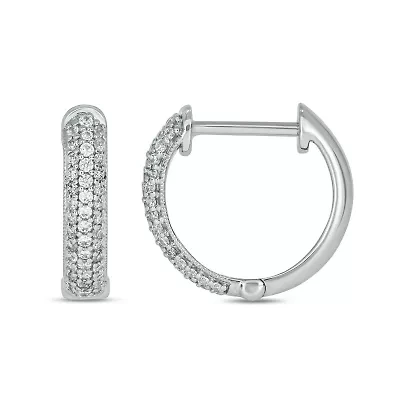 1/4 ct. t.w. Diamond Hoop Earring in sterling Silver