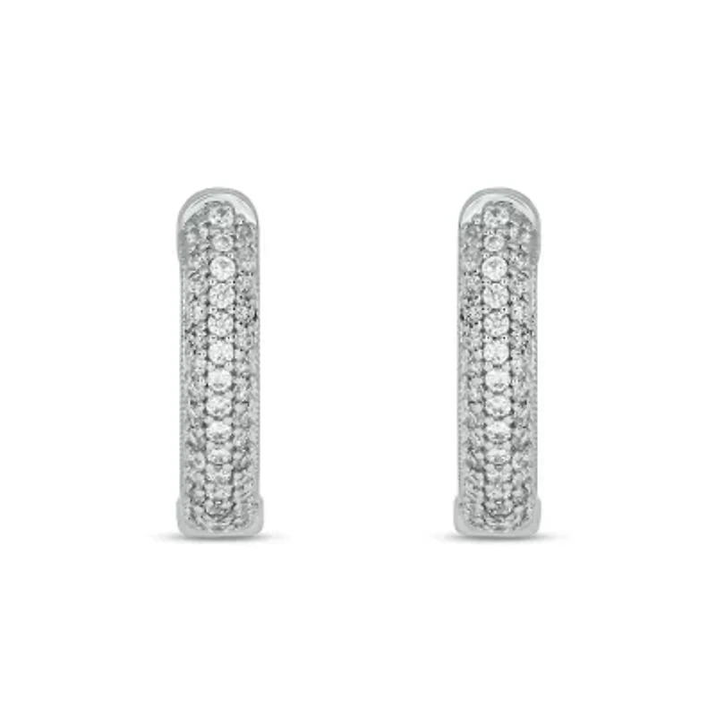 1/4 ct. t.w. Diamond Hoop Earring in sterling Silver