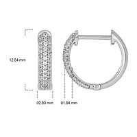 1/4 ct. t.w. Diamond Hoop Earring in sterling Silver