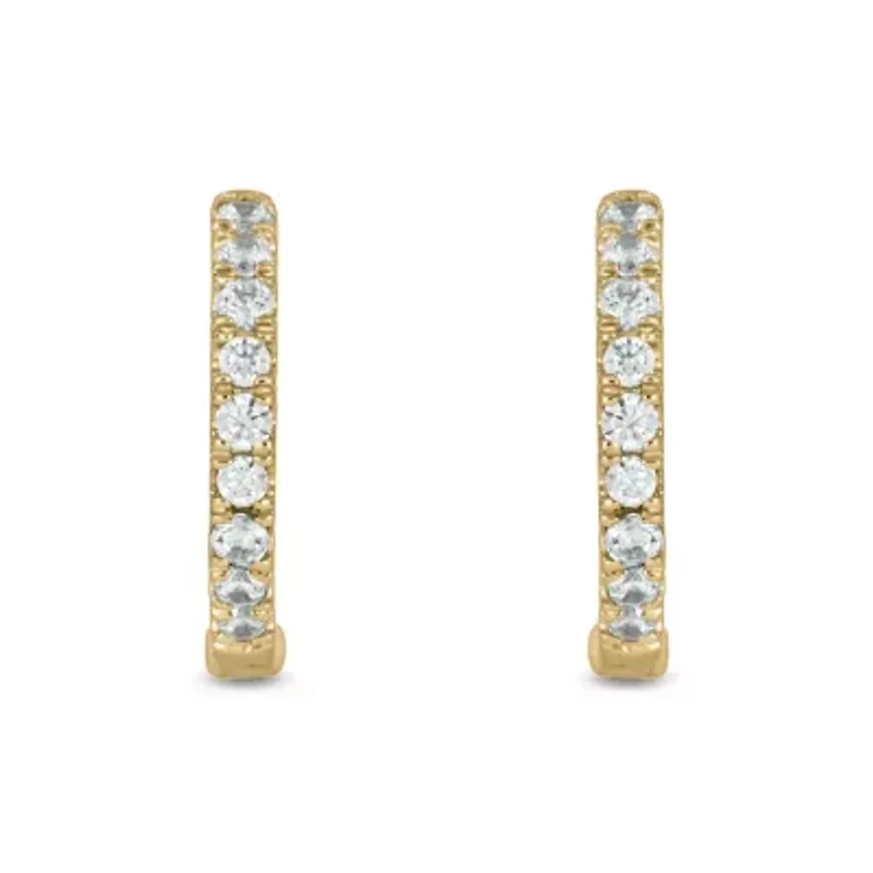 1/3 carat, Diamond Hoop Earring in 14K Yellow Gold
