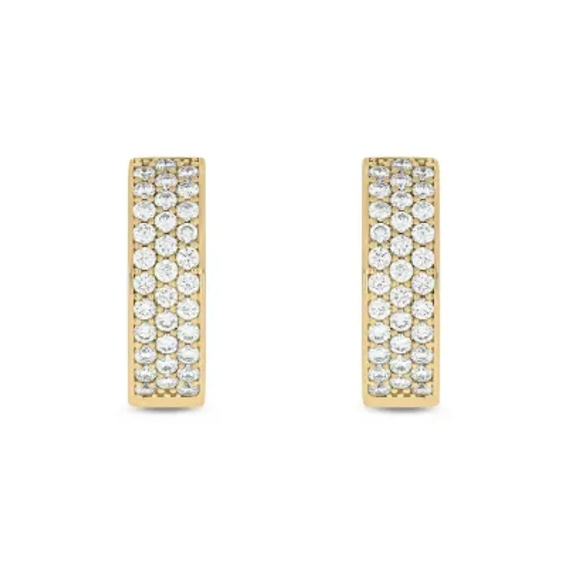1/2 Carat, Mini Hoop Earrings in 14K Yellow Gold