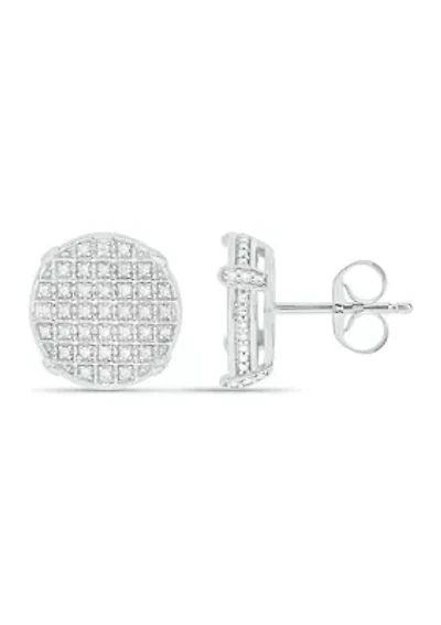 1/5 ct. t.w. Diamond Men's Earring in Sterling Silver