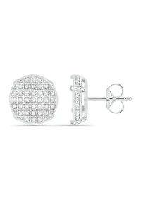 1/5 ct. t.w. Diamond Men's Earring in Sterling Silver