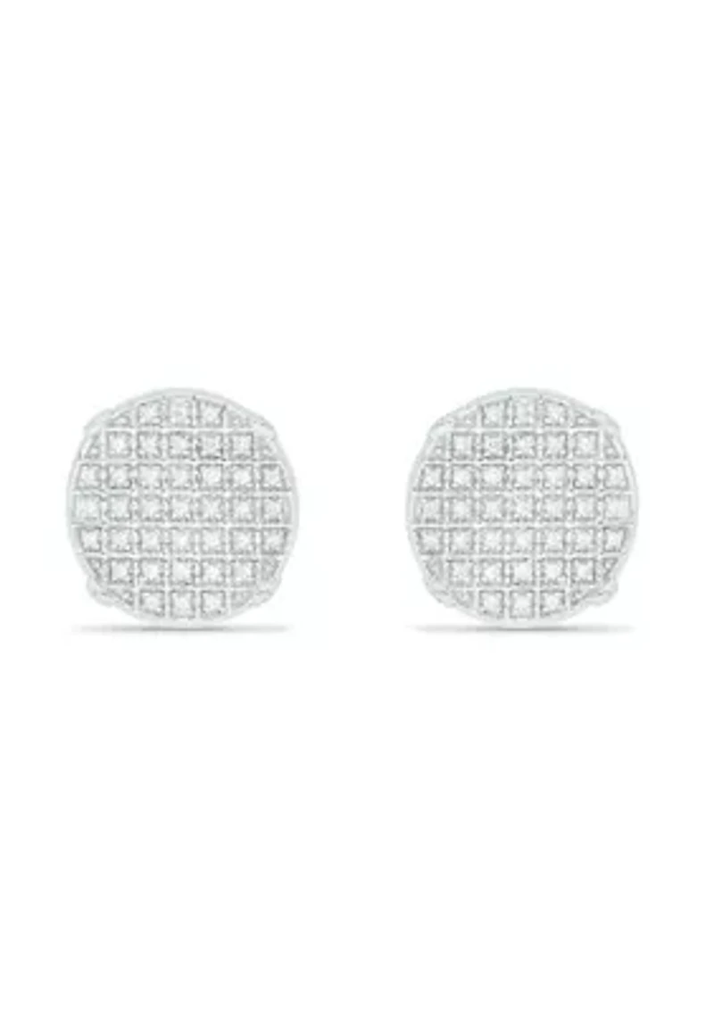 1/5 ct. t.w. Diamond Men's Earring in Sterling Silver