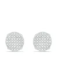 1/5 ct. t.w. Diamond Men's Earring in Sterling Silver