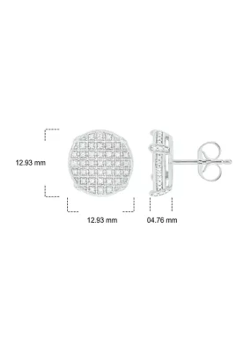 1/5 ct. t.w. Diamond Men's Earring in Sterling Silver