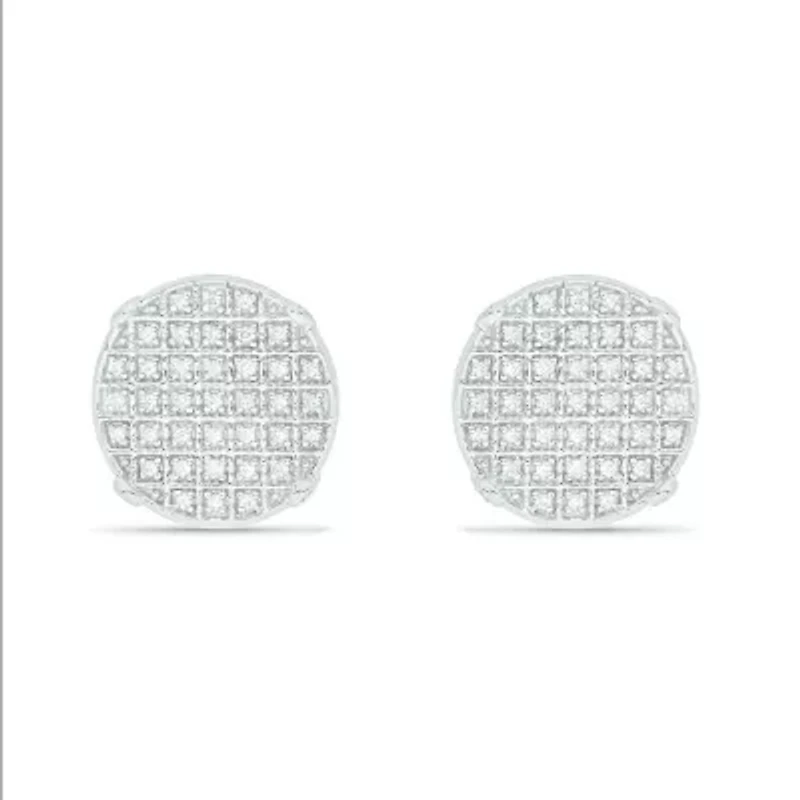 1/5 ct. t.w. Diamond Men's Earring in Sterling Silver