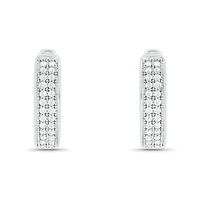 1/5 ct. t.w. Diamond Men's Hoop Earring in Sterling Silver
