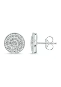 1/3 ct. t.w. Diamond Men's Earring in Sterling Silver