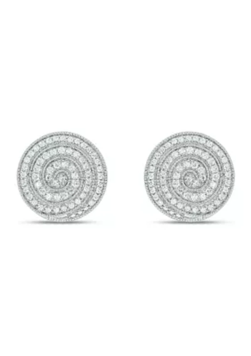 1/3 ct. t.w. Diamond Men's Earring in Sterling Silver
