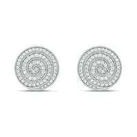 1/3 ct. t.w. Diamond Men's Earring in Sterling Silver