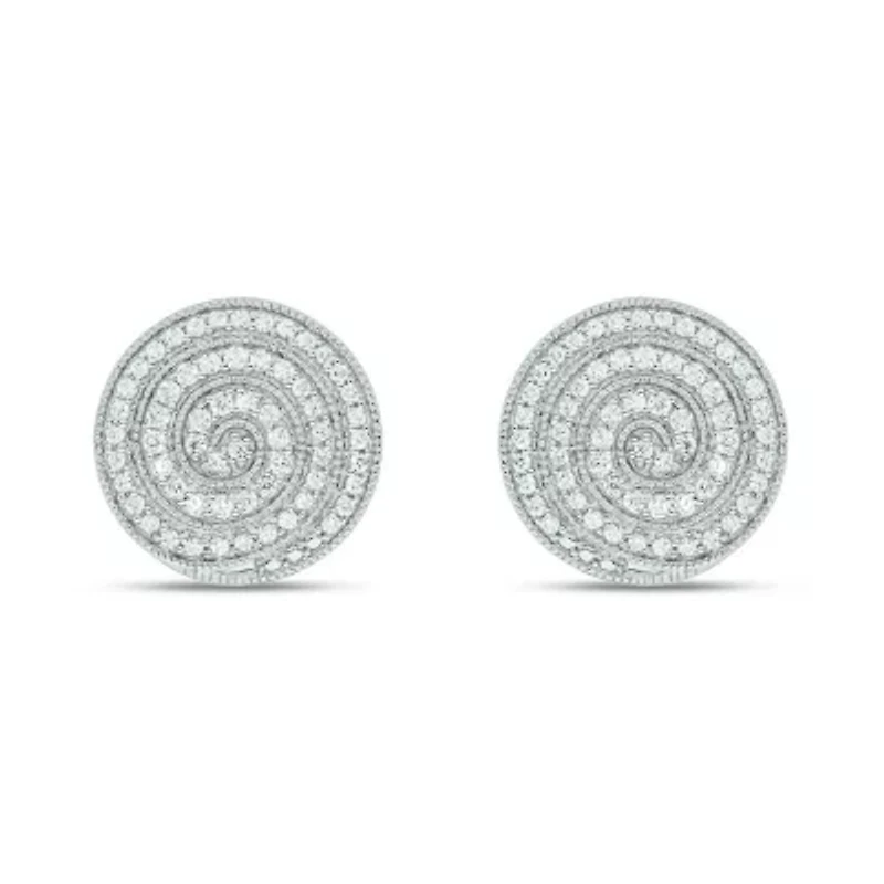 1/3 ct. t.w. Diamond Men's Earring in Sterling Silver
