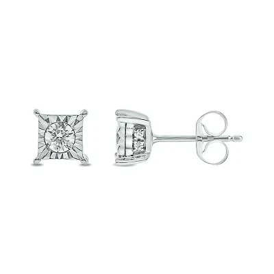 1/6 ct. t.w. Diamond Solitaire Earring In Sterling Silver