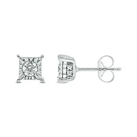 1/6 ct. t.w. Diamond Solitaire Earring In Sterling Silver