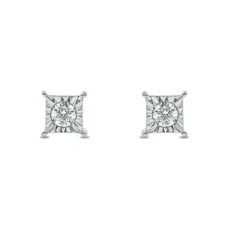 1/6 ct. t.w. Diamond Solitaire Earring In Sterling Silver