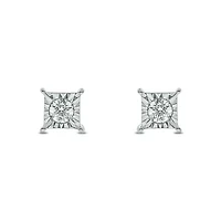 1/6 ct. t.w. Diamond Solitaire Earring In Sterling Silver