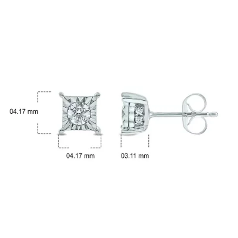 1/6 ct. t.w. Diamond Solitaire Earring In Sterling Silver