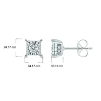 1/6 ct. t.w. Diamond Solitaire Earring In Sterling Silver