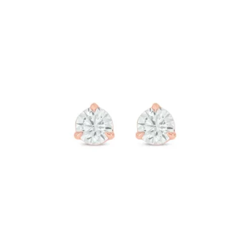 Lab Created 1/2 Carat Lab Grown Diamond Martini Studs Earring in 10KT Gold