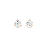 Lab Created 1/2 Carat Lab Grown Diamond Martini Studs Earring in 10KT Gold