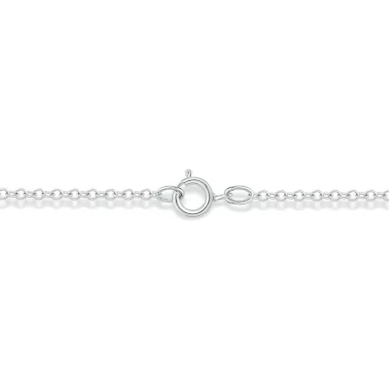 Diamond Accent Initial Infinity Lariat Necklace In Sterling Silver