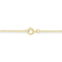 Diamond Accent Flower Shape Pendant Necklace in 14K Yellow Gold
