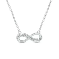 Diamond Accent Infinity Necklace in sterling silver