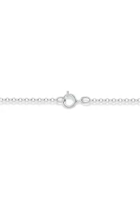 1/10 ct. t.w. Diamond Cluster Pendant Choker Necklace in Sterling Silver