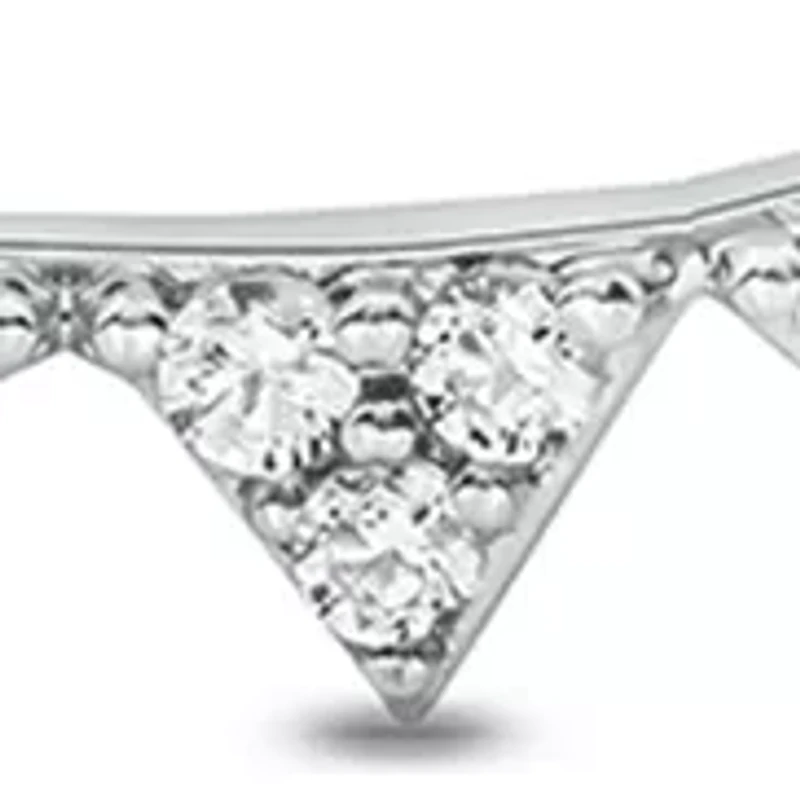 1/6 ct. t.w. Diamond Triangle Necklace in Sterling Silver