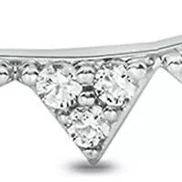 1/6 ct. t.w. Diamond Triangle Necklace in Sterling Silver
