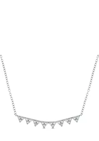 1/6 ct. t.w. Diamond Triangle Necklace in Sterling Silver