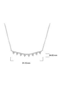 1/6 ct. t.w. Diamond Triangle Necklace in Sterling Silver