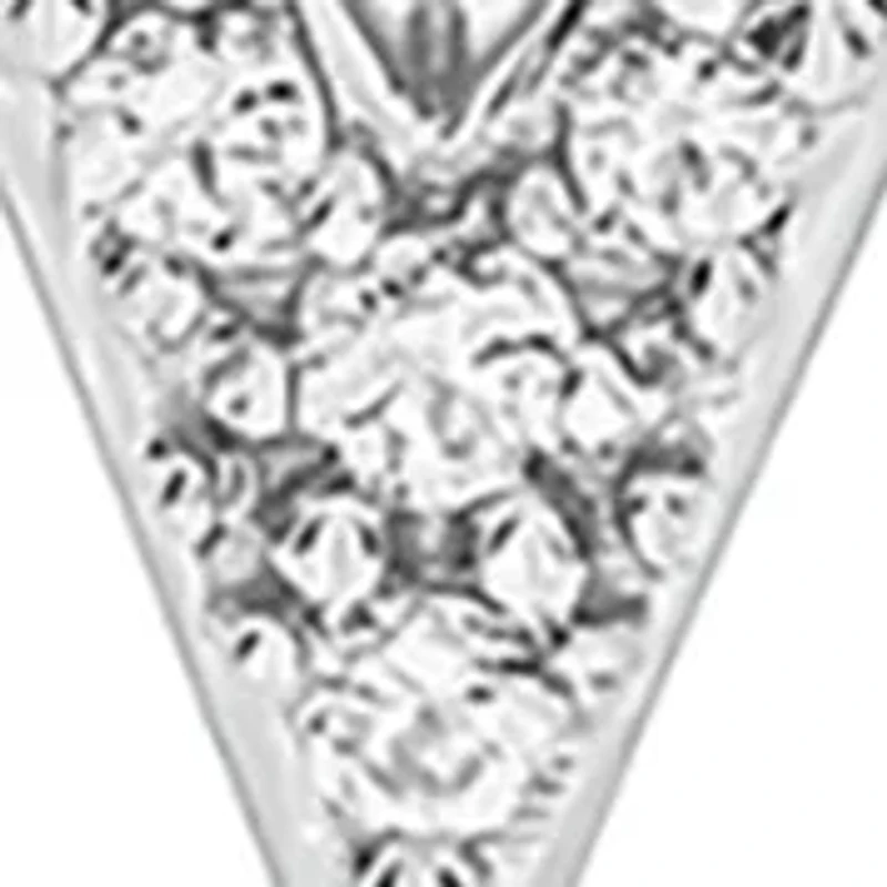 1/6 ct. t.w. Diamond Triangle Pendant Necklace in Sterling Silver