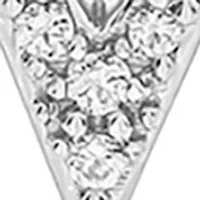 1/6 ct. t.w. Diamond Triangle Pendant Necklace in Sterling Silver