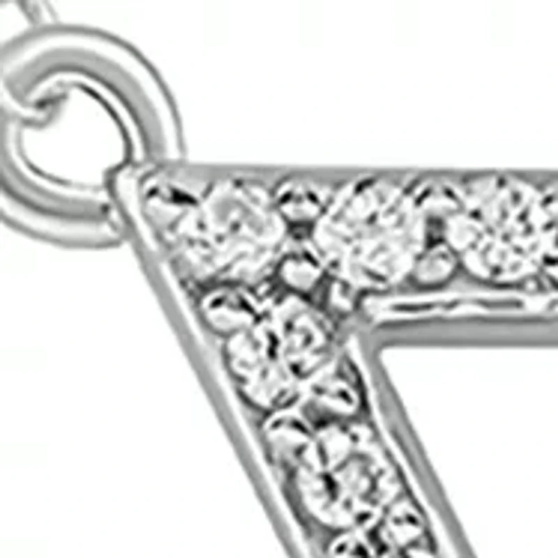 1/6 ct. t.w. Diamond Triangle Pendant  Necklace in 10K White Gold