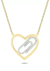 1/6 ct. t.w. Diamond Heart Necklace In 10K Yellow Gold