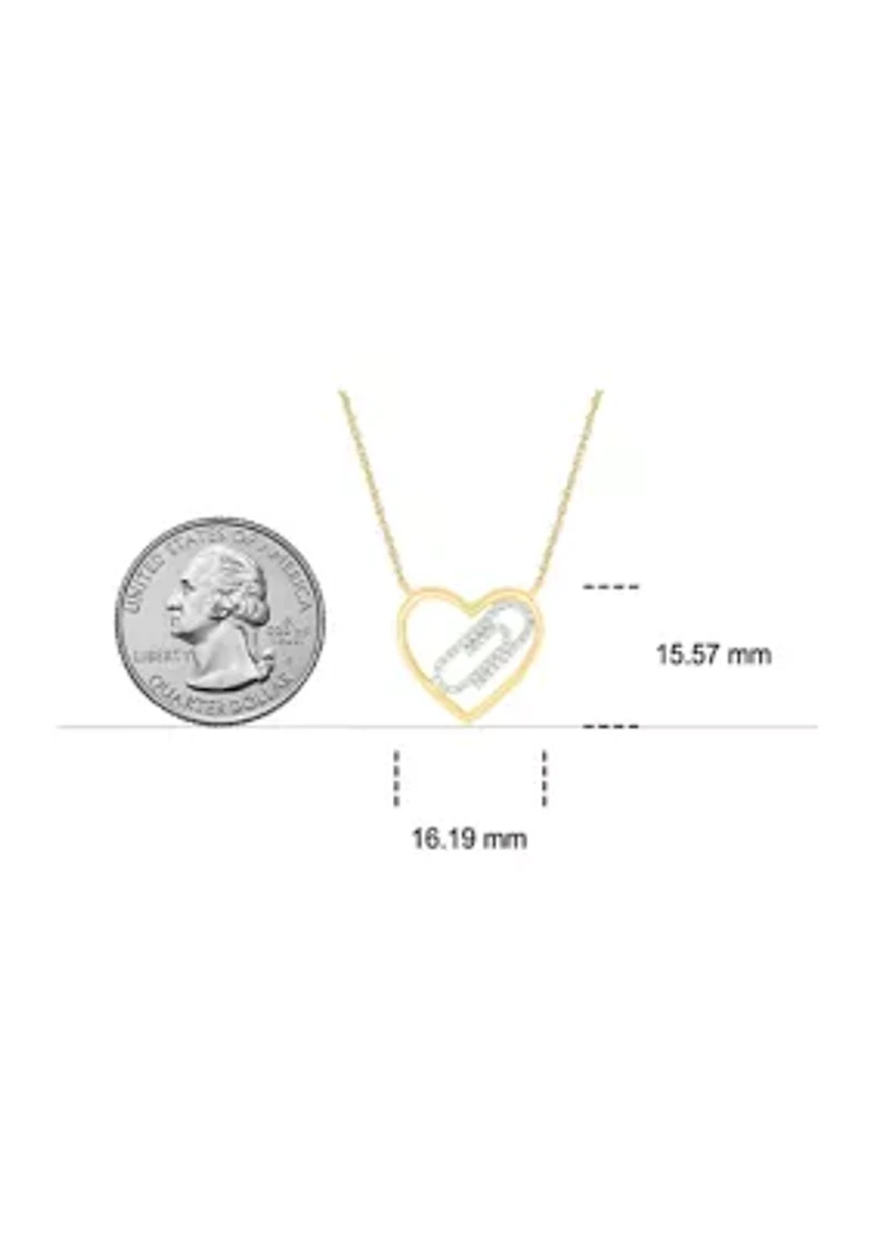 1/6 ct. t.w. Diamond Heart Necklace In 10K Yellow Gold