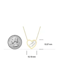 1/6 ct. t.w. Diamond Heart Necklace In 10K Yellow Gold